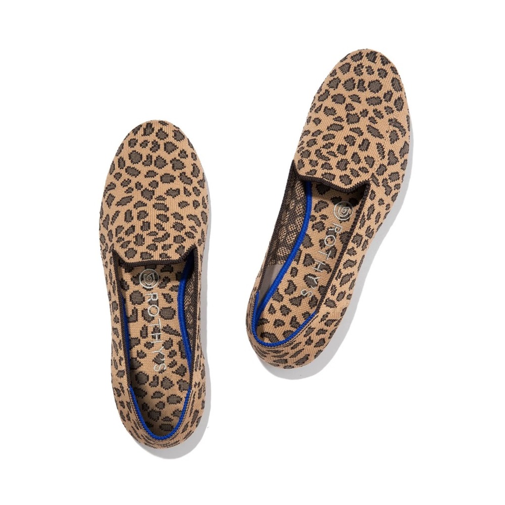 Rothy's Leopard Print Loafer Flats, Size 11